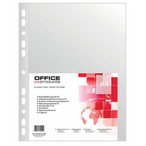 Koszulki A4 Office groszkowe, 100szt